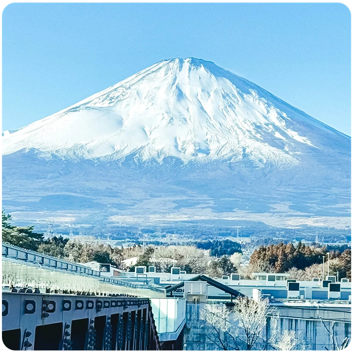 Japanese temple and landscape