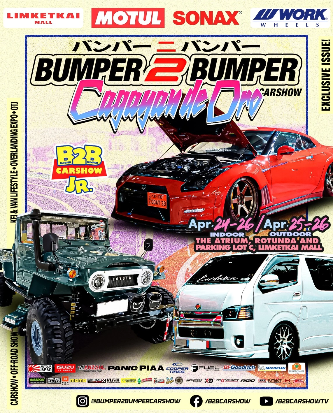 Cagayan De Oro: Bumper 2 Bumper Carshow x Off-Road Show 2026