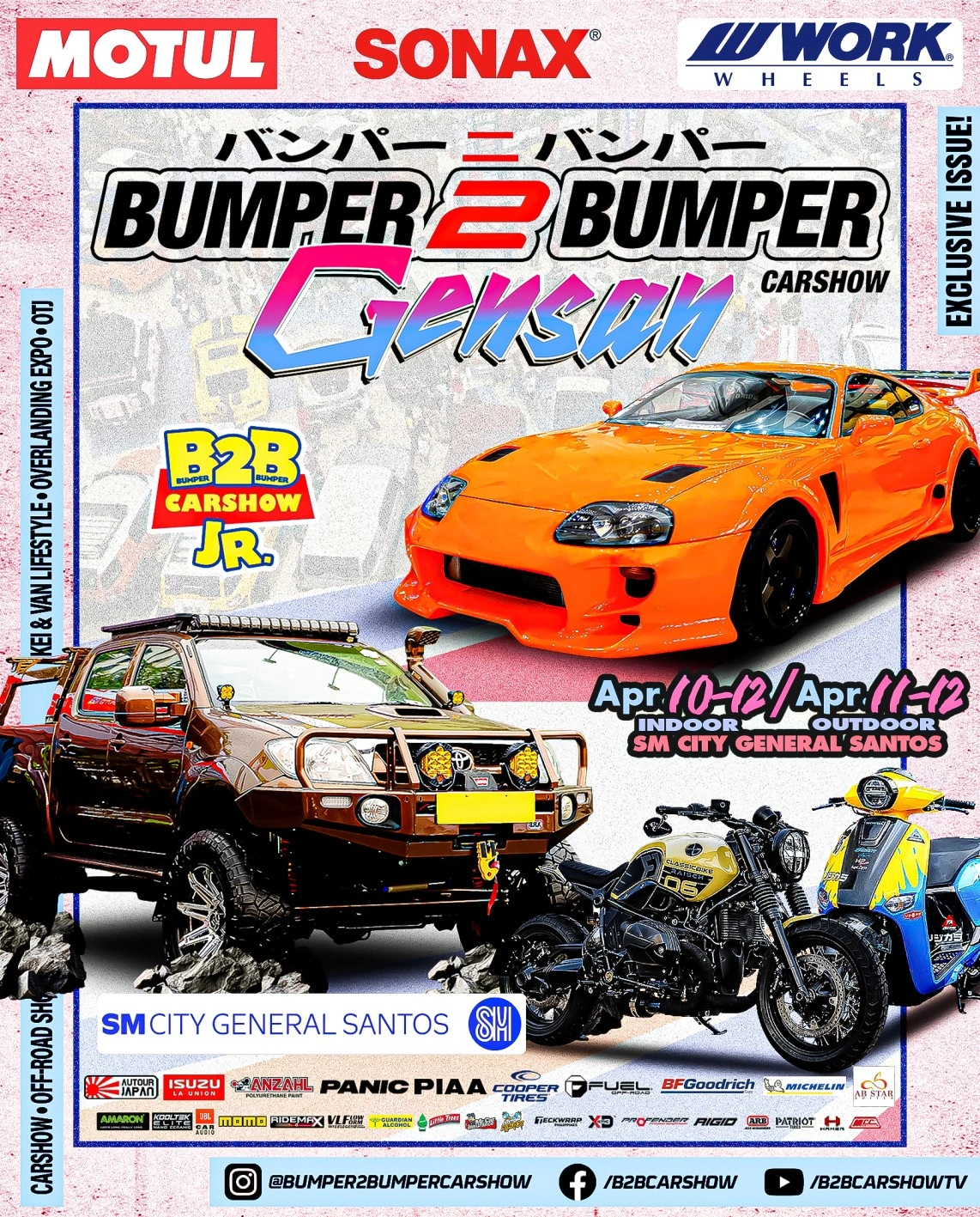 General Santos City: Bumper 2 Bumper Carshow x Off-Road Show x Bike 2 Bike Show